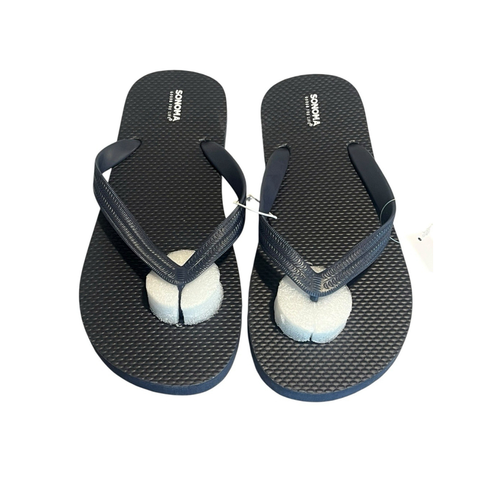 Sonoma Flip Flops Mens Large (10-11) Dark Navy Blue Summer Sandals NWT